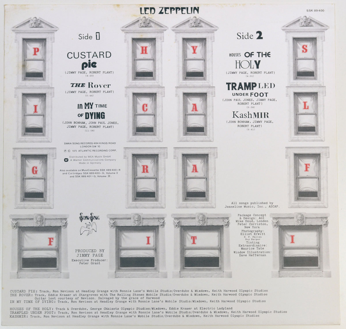 Photo of "LED ZEPPELIN - Physical Graffiti " Inner Sleeve